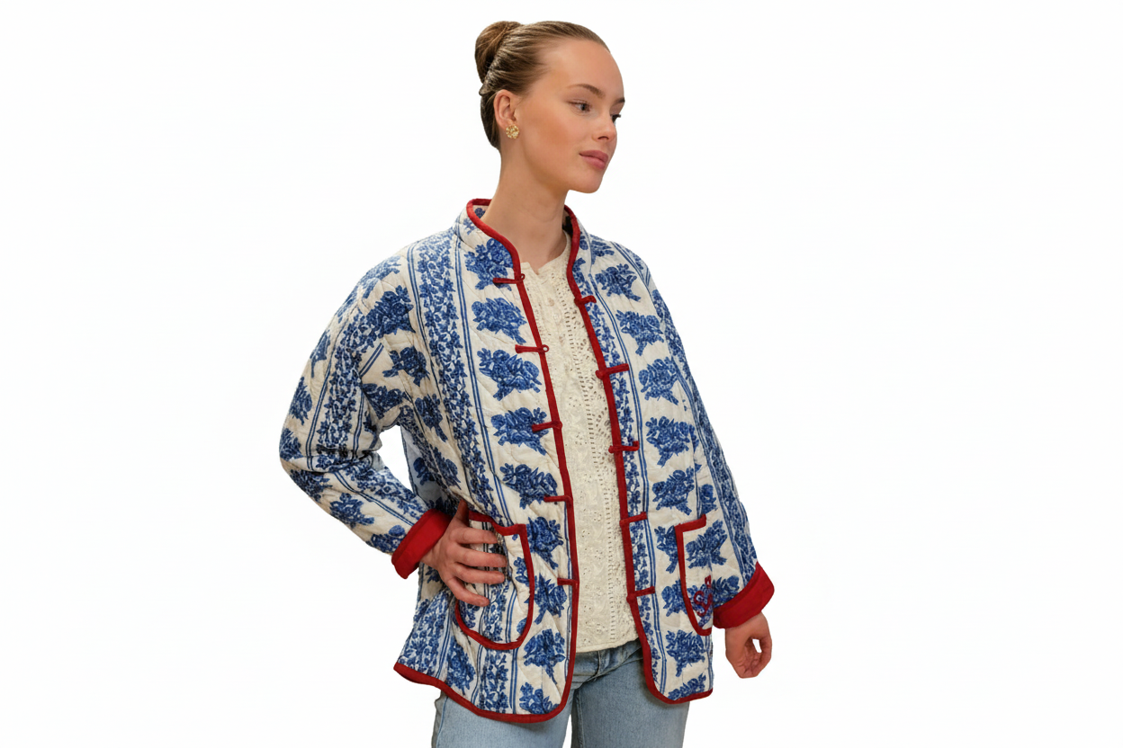 Jamille Jacket Blue Flower