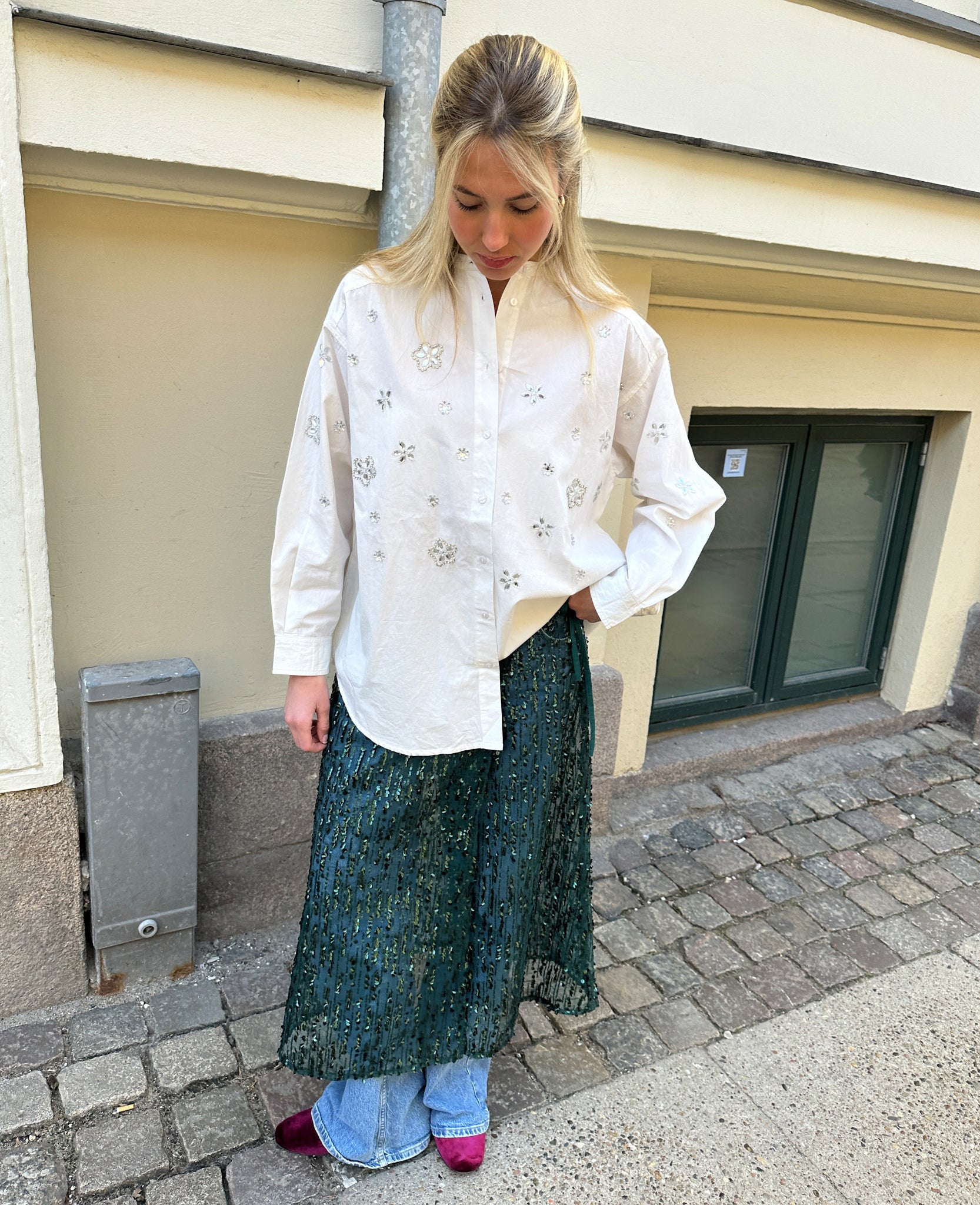 Terese Shirt, Snow White Organic Cotton - One-sIze