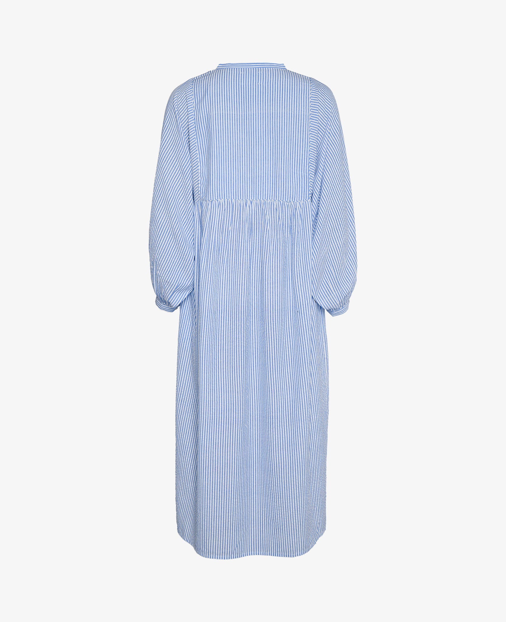 Vera Leftover Cotton Dress, Light Blue &amp; White One-Size