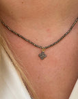 Black diamond and Pyrite necklace - Mulan Pyrite