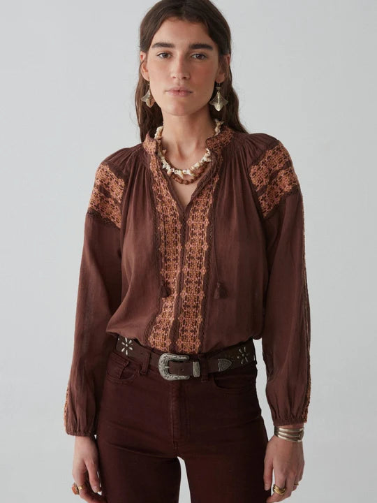 Audrey Blouse - Yorkshire Cocoa