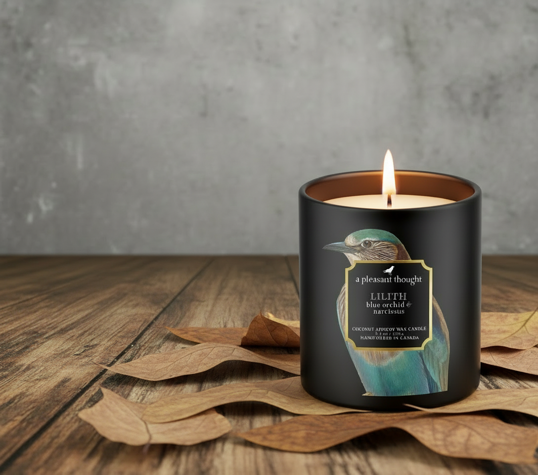 LILITH | BLUE ORCHID &amp; NARCISSUS | RAVEN CANDLE
