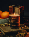 Spitfire Girl. No 16 Vintage Amber Wood Wrapped Candle