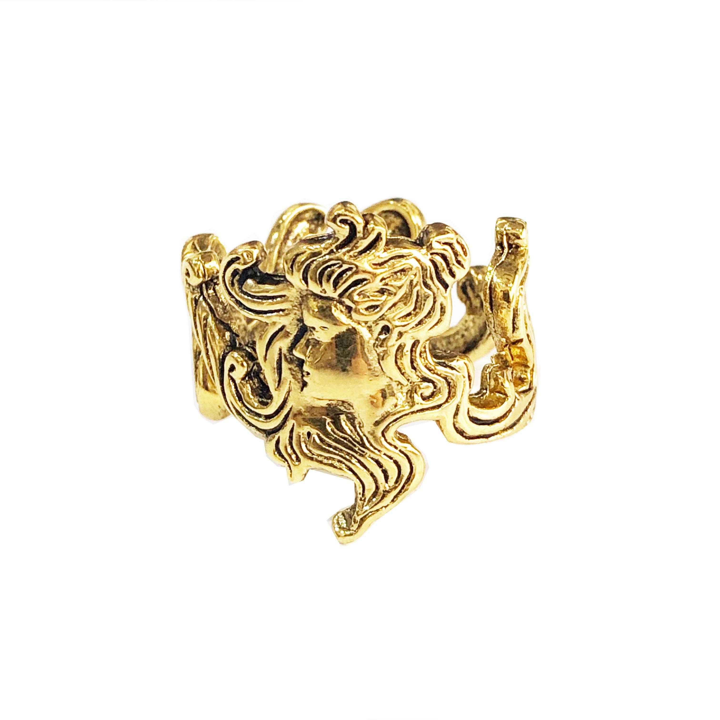 Maiya Camée Golden Stainless Gold Ring