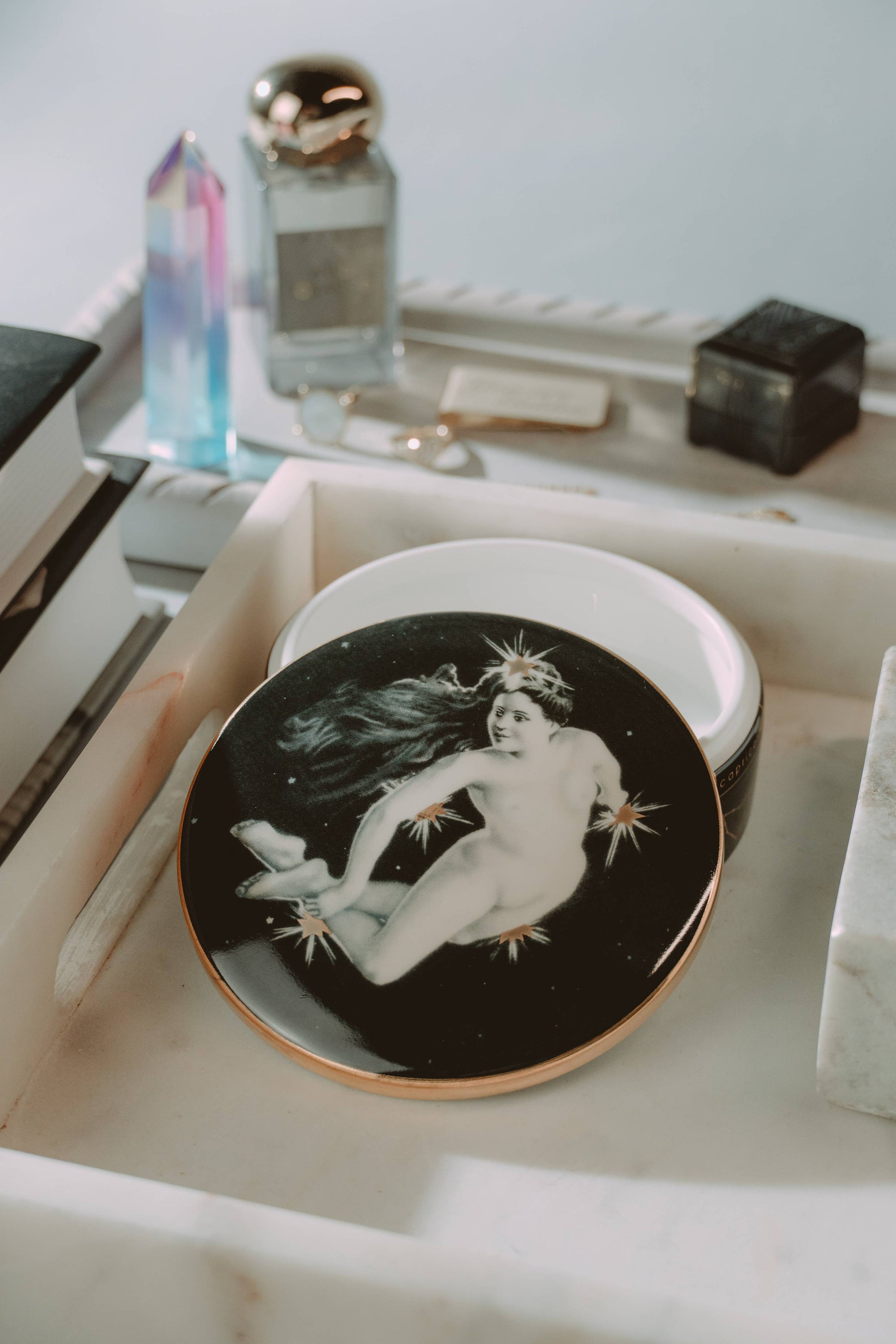 Spitfire Girl. Astrological Dreams Trinket Box. Starlady.