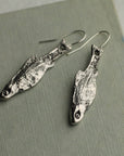 Silver Sardine Earrings