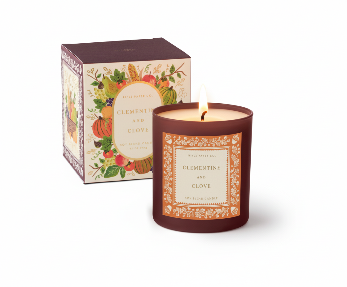 Rifle Paper Co. Clementine &amp; Clove 9 oz Glass Candle