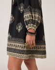 Celeste Short Dress. Black Henna
