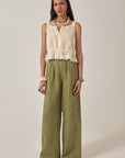 Otto Pant. Linen Twist  Moss