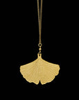 GINKGO necklace with gold finish