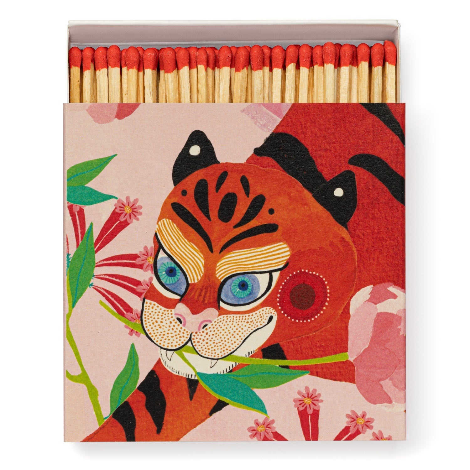 Archivist Square Matchbox - Tiger with Peony