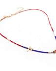 Noel Necklace – Goldplated, blue, red