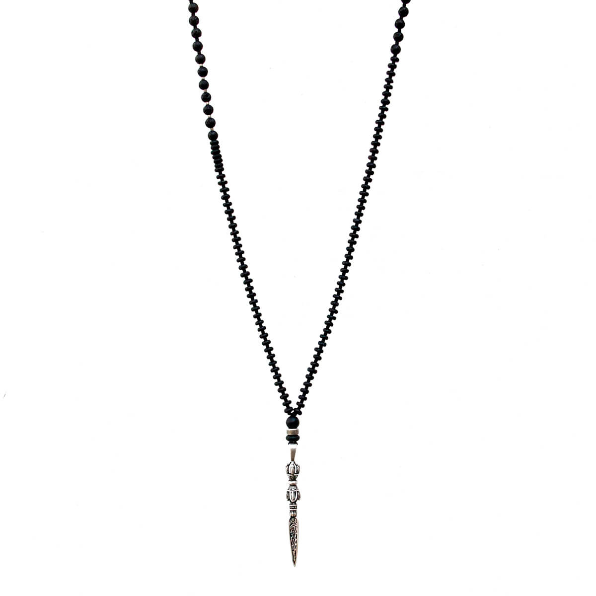 Nogo Necklace – Sølvplated, sort