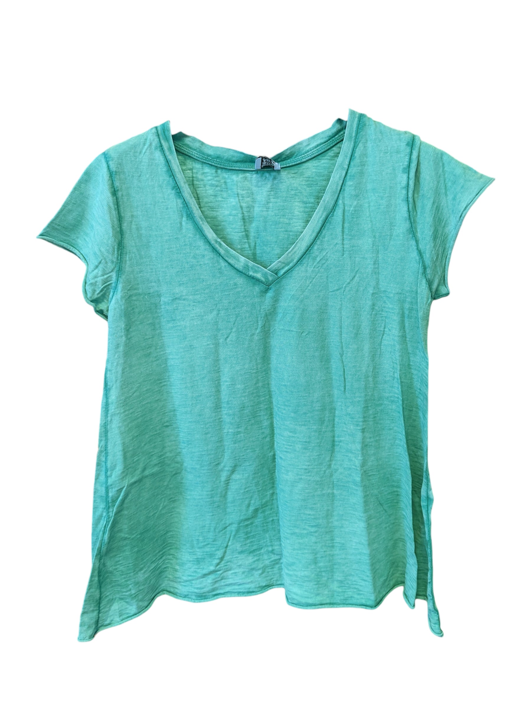 V-Neck T-skjorte - Grønn, One-size